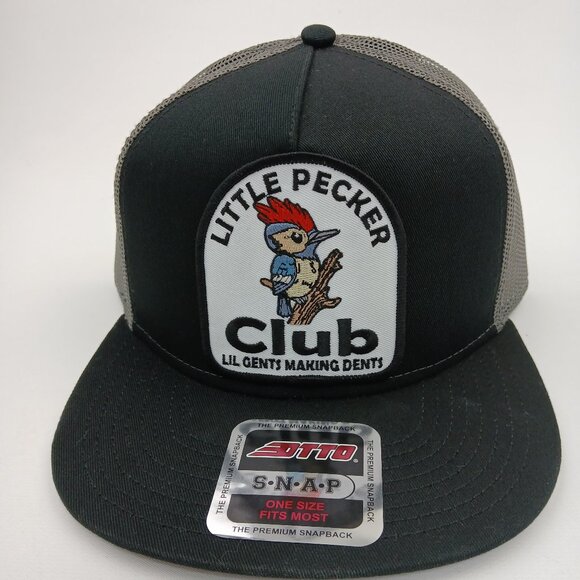 COPY - Black and Gray Trucker Hat "Little Pecker Club" - Picture 1 of 4
